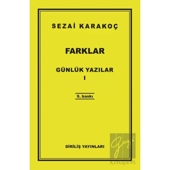 Günlük Yazılar 1 - Farklar