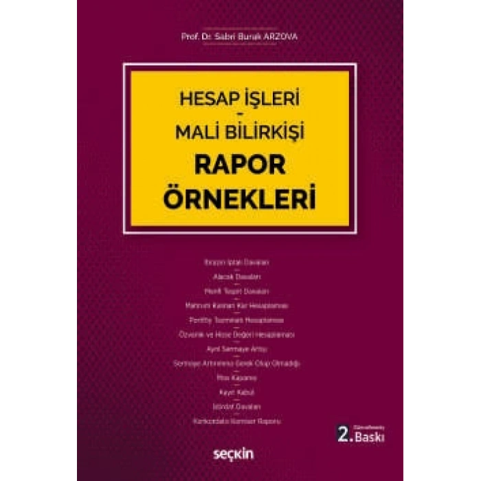 Hesap İşleri – Mali Bilirkişi Rapor Örnekleri