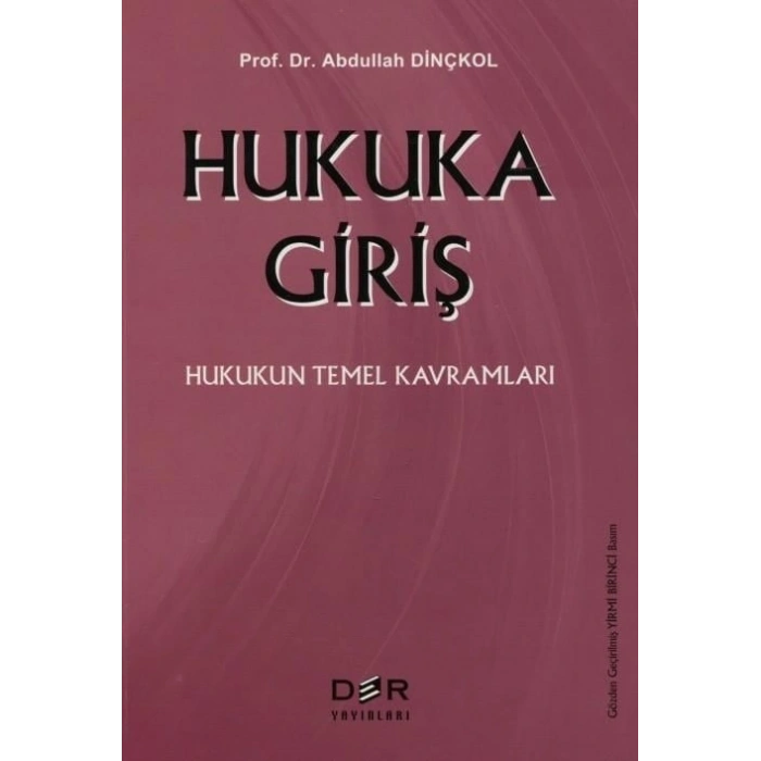 HUKUKA GİRİŞ 21.BASKI * - Der