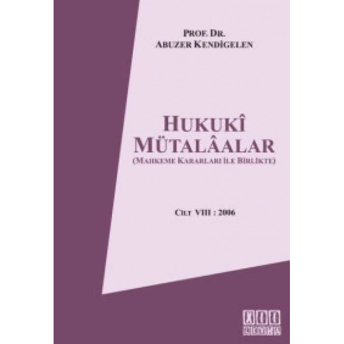 Hukuki Mütalaalar Cilt: VIII
