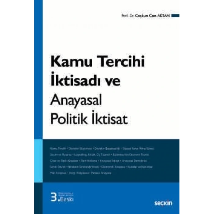 Kamu Tercihi İktisadı ve Anayasal Politik İktisat