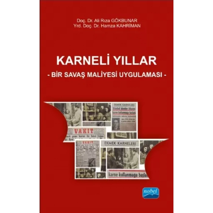 KARNELİ YILLAR - Bir Savaş Maliyesi Uygulaması