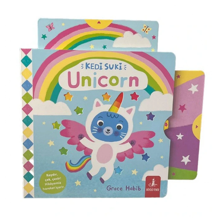 Kedi Suki Unicorn (Hareketli Karton Kitap)