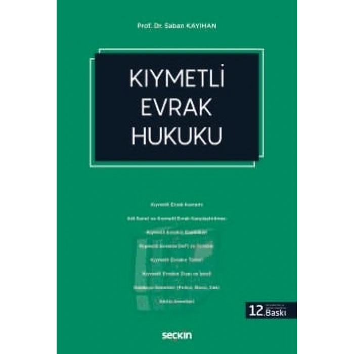 Kıymetli Evrak Hukuku