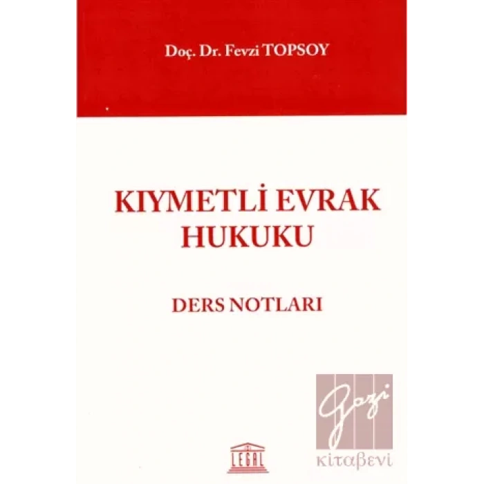 Kıymetli Evrak Hukuku