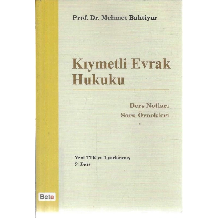 Kıymetli Evrak Hukuku