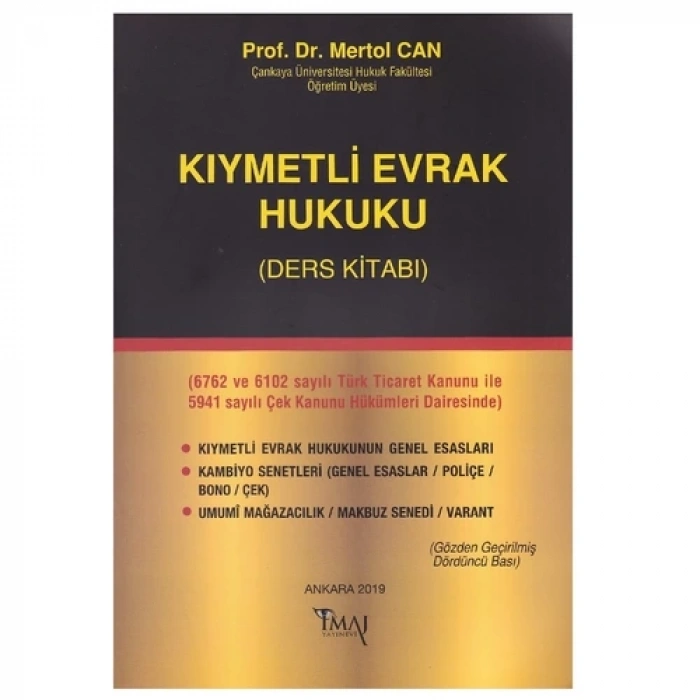 Kıymetli Evrak Hukuku (Ders Kitabı)