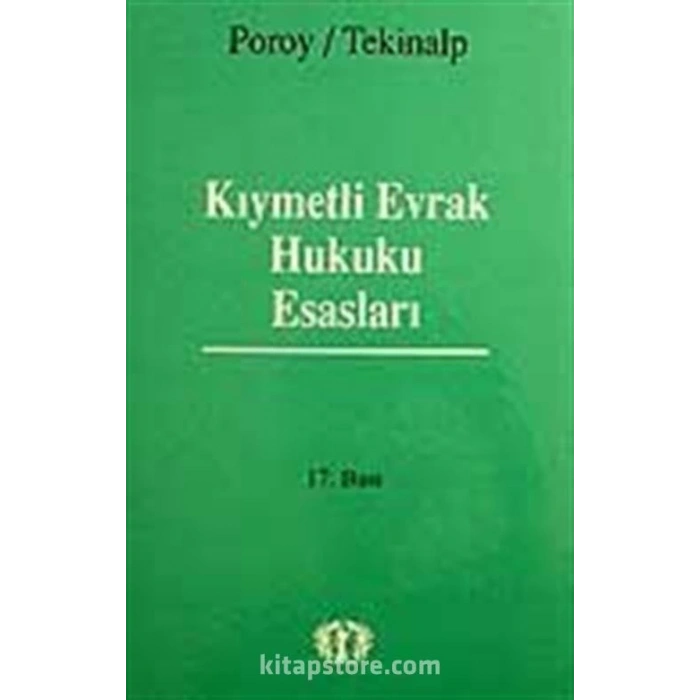 Kıymetli Evrak Hukuku Esasları