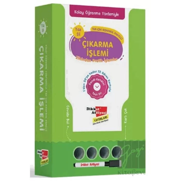 Kolay Öğrenme Yöntemiyle Yaz Sil Çıkarma İşlemi Oyunu