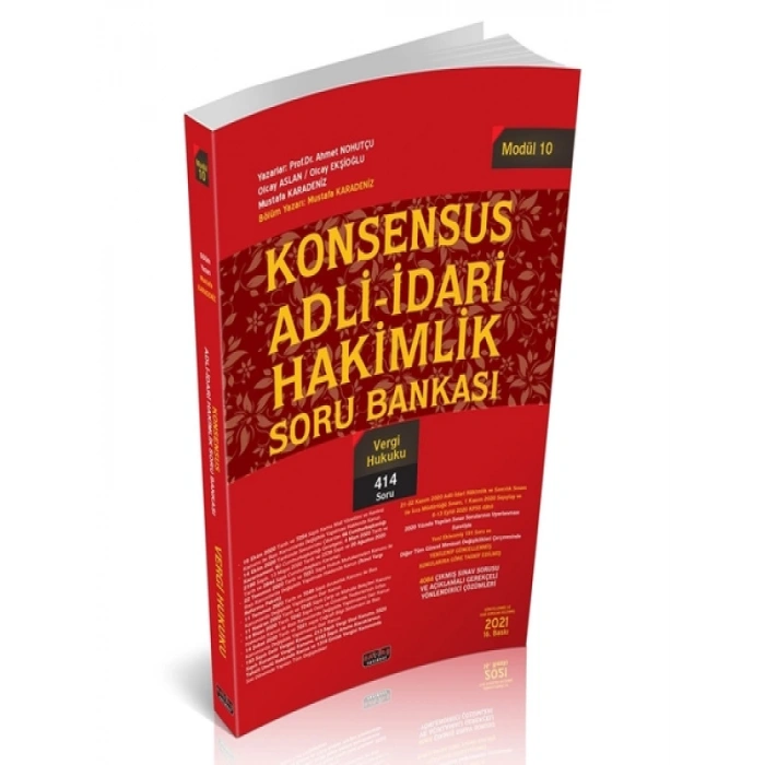 KONSENSUS Adli İdari Modül 10 Vergi Hukuku Soru Bankası 2021