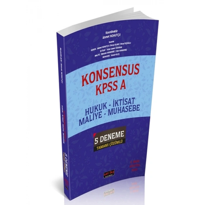 KONSENSUS KPSS A Grubu 5 Deneme Savaş Yayınları 2020