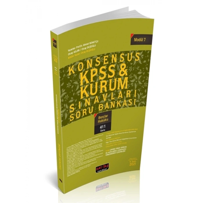 KONSENSUS KPSS Modül 7 Borçlar Hukuku Soru Bankası 2021