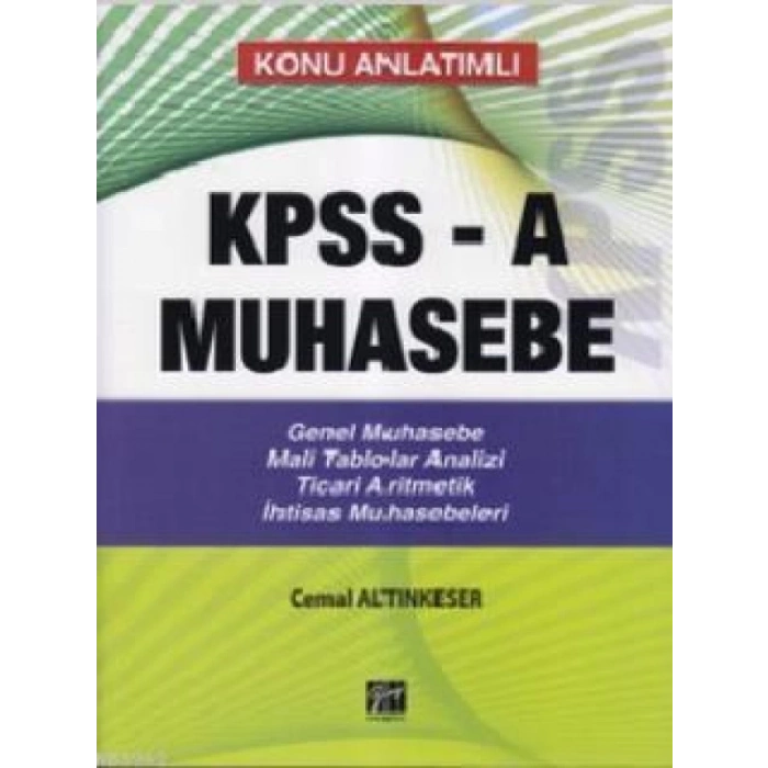 Konu Anlatımlı KPPS-A Muhasebe - Cemal Altınkeser