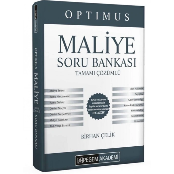 KPSS A Grubu Optimus Maliye Tamamı Çözümlü Soru Bankası