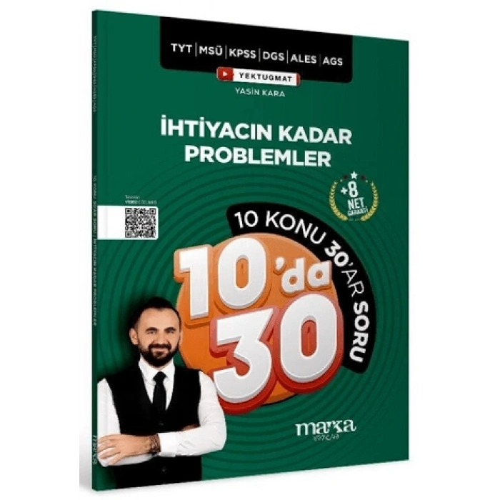 KPSS MEB-AGS YKS TYT MSÜ DGS ALES İhtiyacın Kadar Problemler Kampı 10 da 30 Soru Bankası