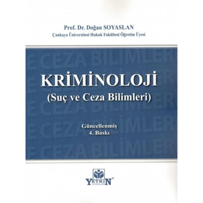 Kriminoloji - Doğan Soyaslan