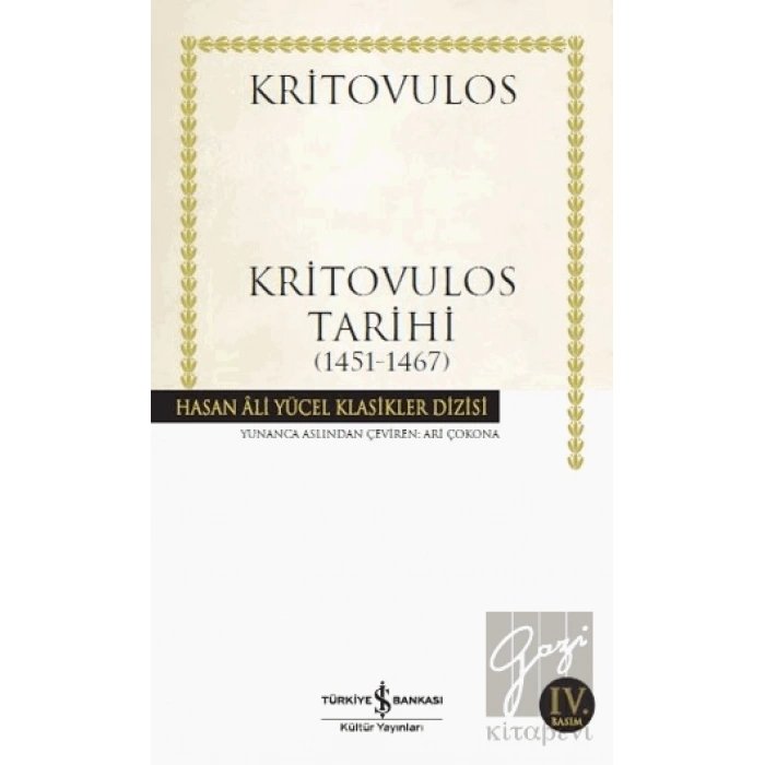 Kritovulos Tarihi (1451-1467)