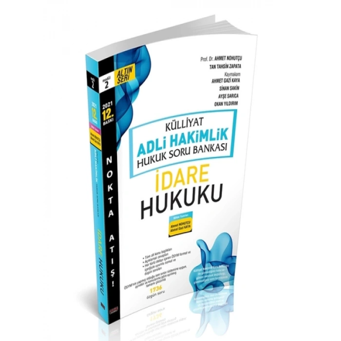 KÜLLİYAT İdare Hukuku Soru Bankası Adli Hakimlik2021