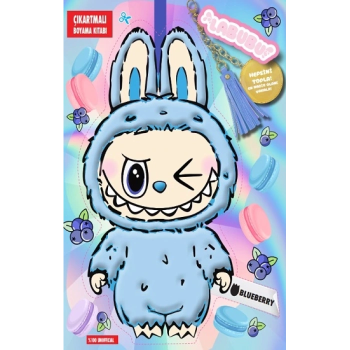 Labubu Blueberry Çılgın Koleksiyon – Çıkartmalı Boyama Kitabı