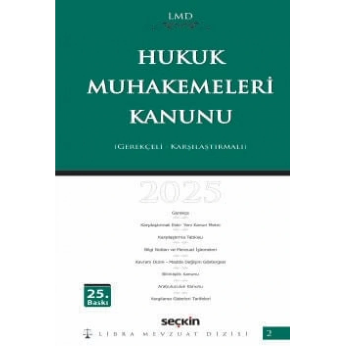 Libra Mevzuat DizisiHukuk Muhakemeleri Kanunu / LMD–2 (Gerekçeli –Karşılaştırmalı)