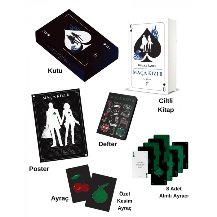 Maça Kızı 8 - 5. Kitap Özel Kutulu Set (Ciltli)