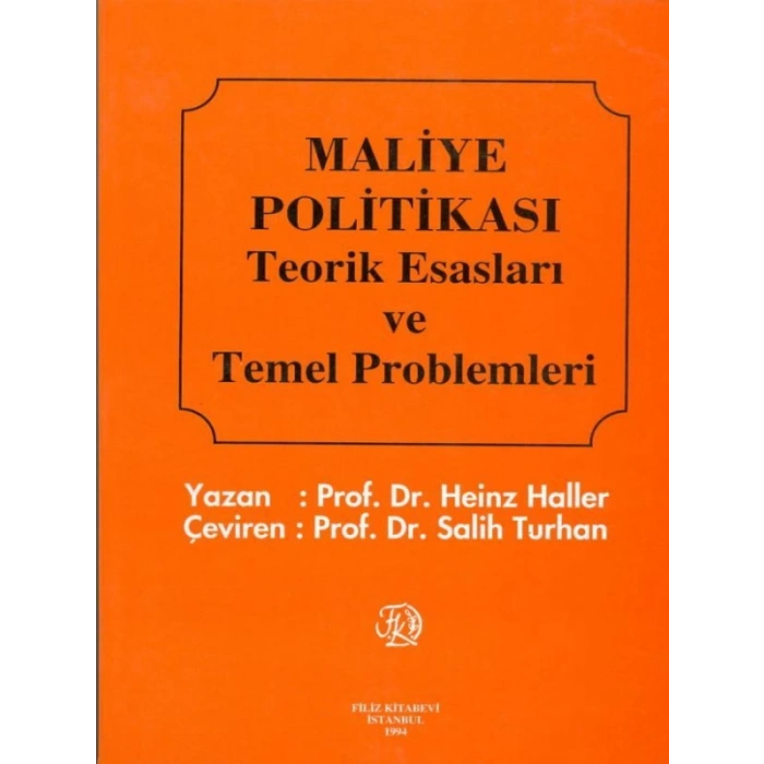 Maliye Politikası - Salih Turhan