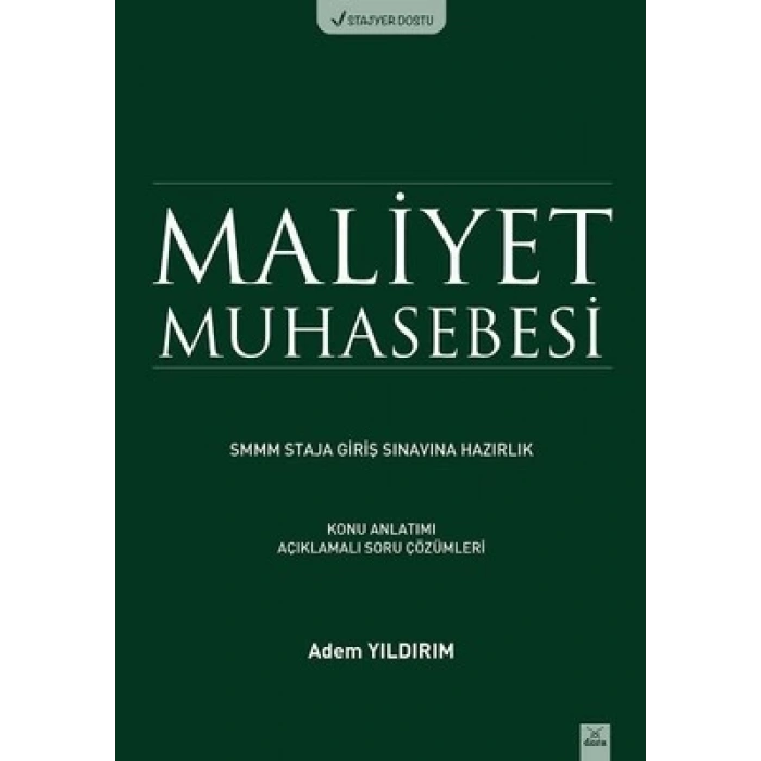 Maliyet Muhasebesi Staja Giriş Sınavına Hazırlık
