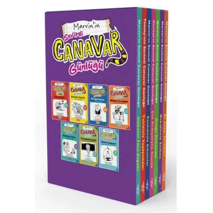 Marvinin Sevimli Canavar Günlüğü Seti - 7 Kitap Takım - Kutulu