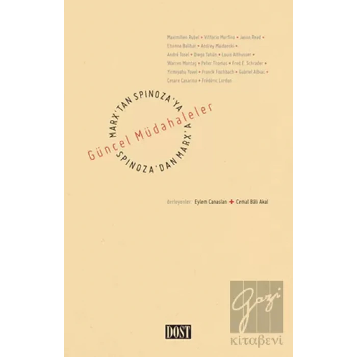Marxtan Spinozaya Güncel Müdahaleler