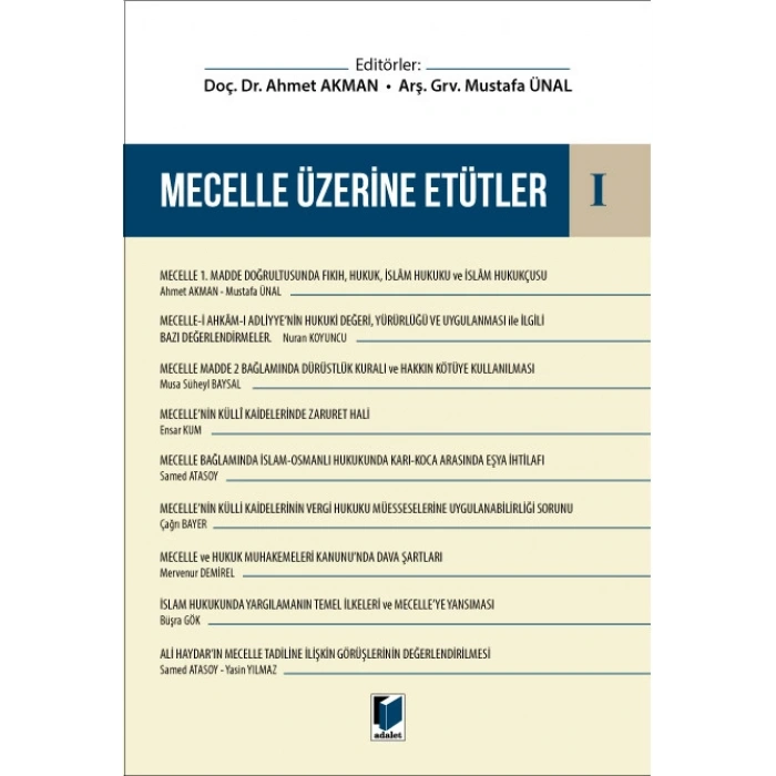 Mecelle Üzerine Etütler I
