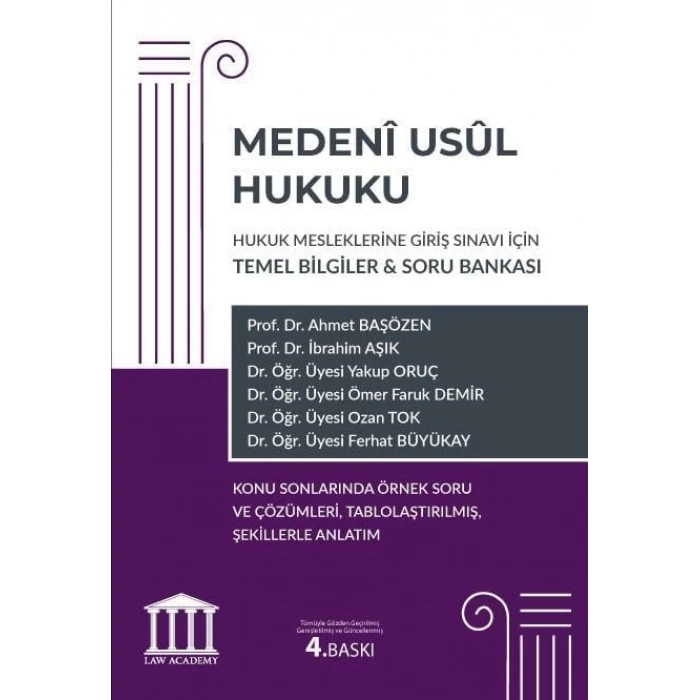Medeni Usul Hukuku - Hukuk Mesleklerine Giriş Sınavı İçin Temel Bilgiler & Soru Bankası