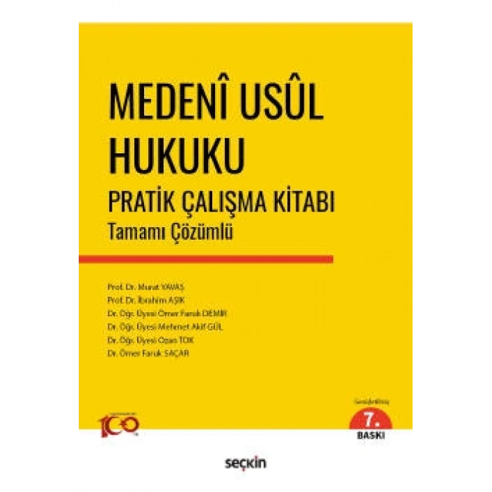 Medenî Usûl Hukuku Pratik Çalışma Kitabı Tamamı Çözümlü