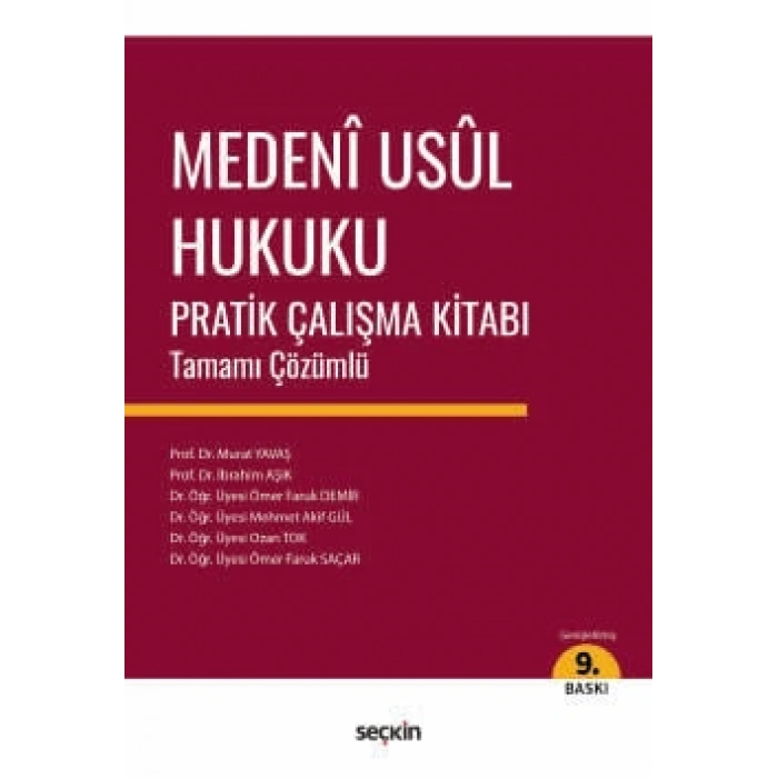 Medeni Usul Hukuku  Pratik Çalışma Kitabı Tamamı Çözümlü