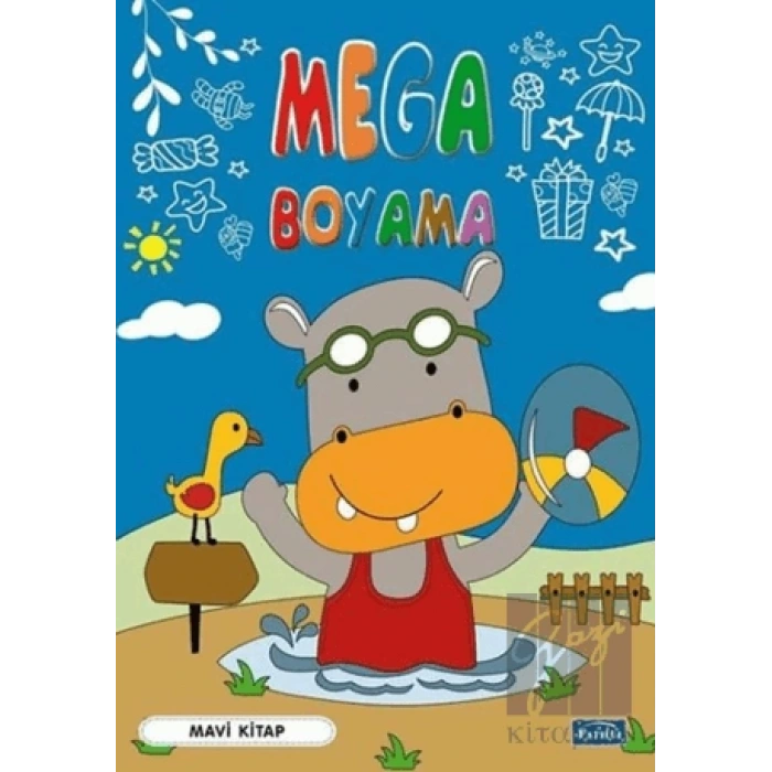 Mega Boyama - Mavi Kitap