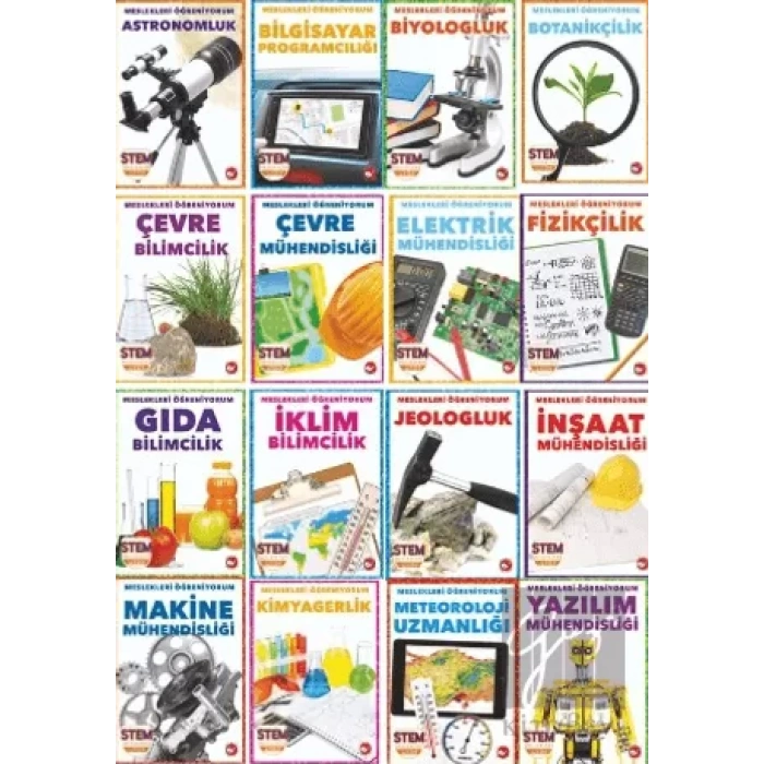 Meslekleri Öğreniyorum Set - 16 Kitap