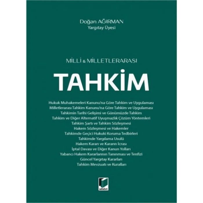 Milletlerarası Tahkim-Doğan Ağırman 2022