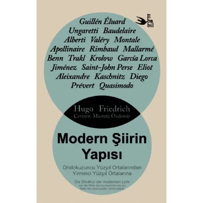 MODERN ŞİİRİN YAPISI - Ondokuzuncu Yüzyıl Ortalarından Yirminci Yüzyıl Ortalarına /Die Struktur der modernen Lyrik (Von der Mitte des neunzehnten bis zur Mitte des zwanzigsten Jahrhunderts)