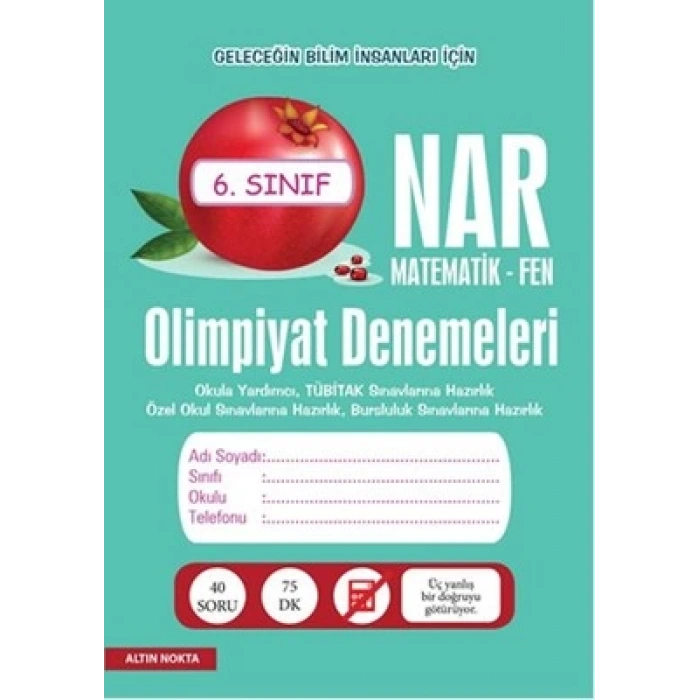 Nar Olimpiyat Denemeleri 6. Sınıf Matematik - Fen