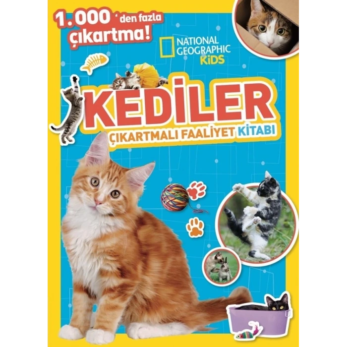 National Geographic Kids Kediler Çıkartmalı Faaliyet Kitabı