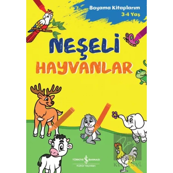 Neşeli Hayvanlar - Boyama Kitaplarım 3-4 Yaş