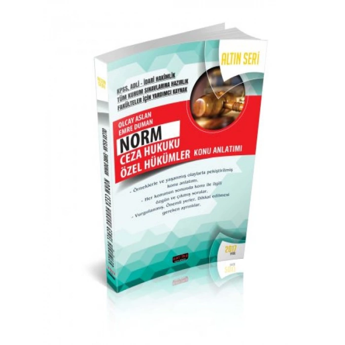 Norm Ceza Hukuku Özel Hükümler Konu Anlatımlı - Olcay Aslan