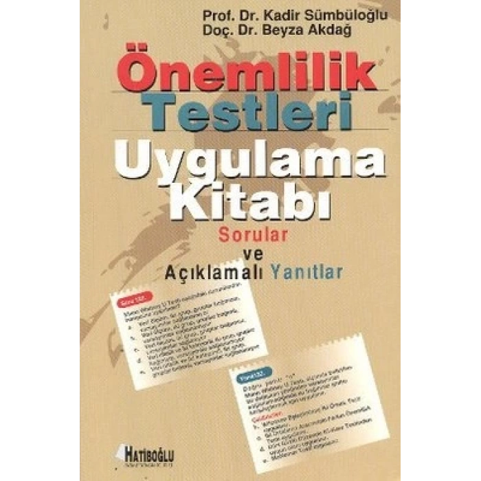 Önemlilik Testleri Uygulama Kitabı-Beyza Akdağ,Kad