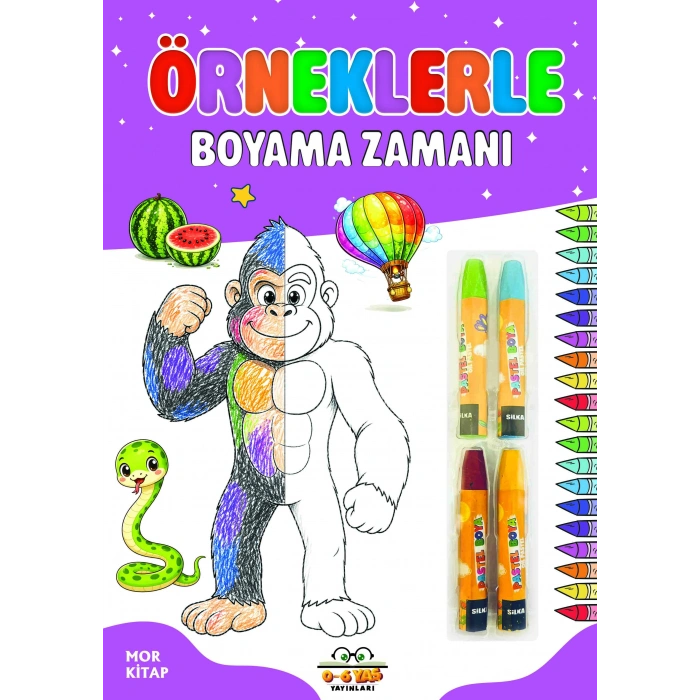 Örneklerle Boyama Zamanı - Mor Kitap