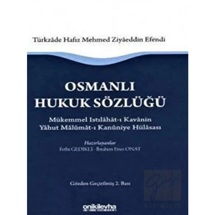 Osmanlı Hukuk Sözlüğü