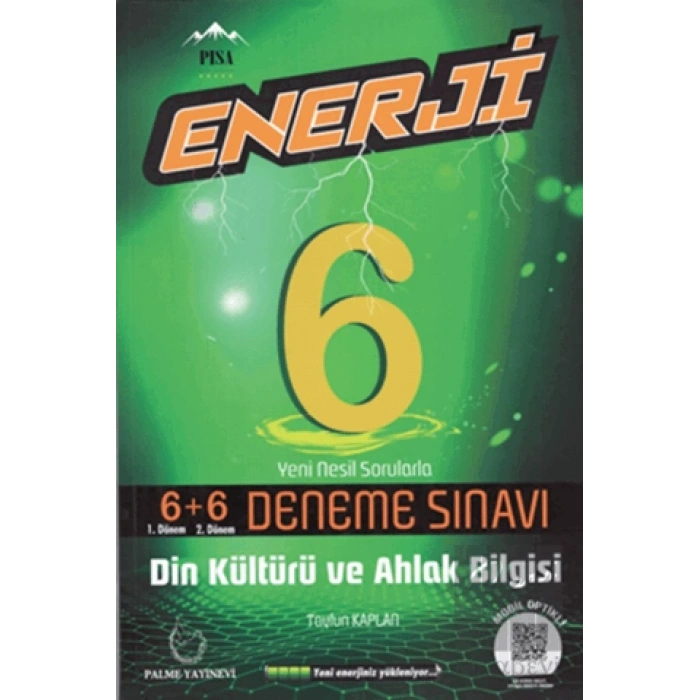 Palme 6. Sınıf Enerji Din Kültürü ve Ahlak Bilgisi 6+6 Deneme Sınavı