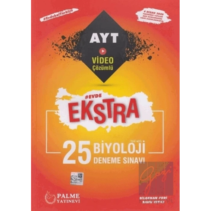 Palme YKS AYT Ekstra Biyoloji 25 Deneme Sınavı