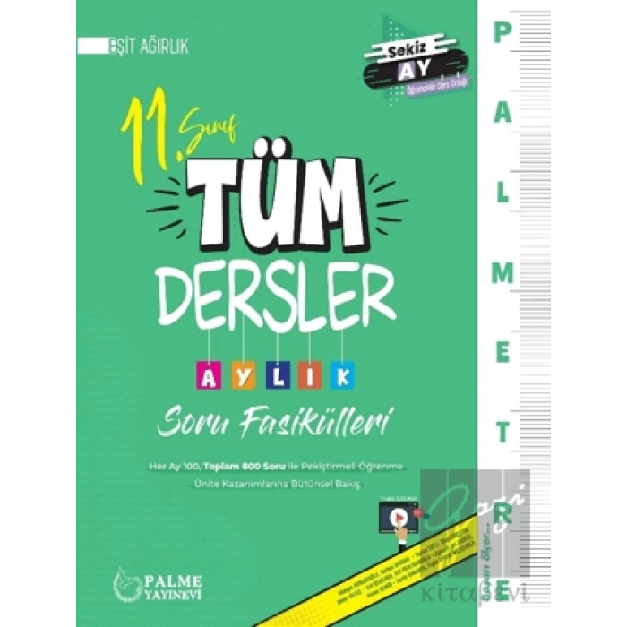 Palmetre 11. Sınıf Eşit Ağırlık Tüm Dersler Aylık Çalışma Fasikülleri