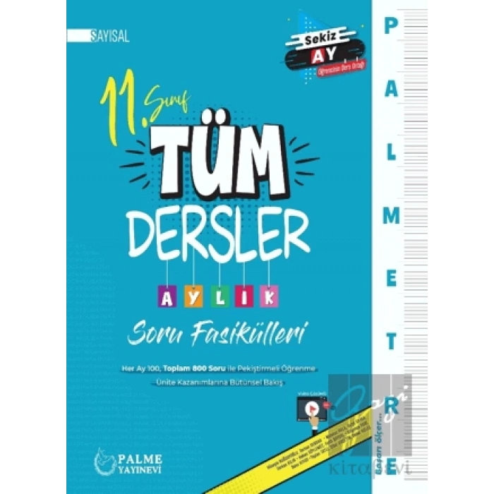 Palmetre 11. Sınıf Sayısal Tüm Dersler Aylık Çalışma Fasikülleri