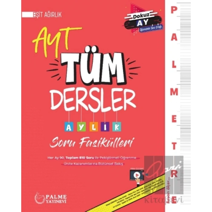 Palmetre AYT Eşit Ağırlık Tüm Dersler Aylık Çalışma Fasikülleri