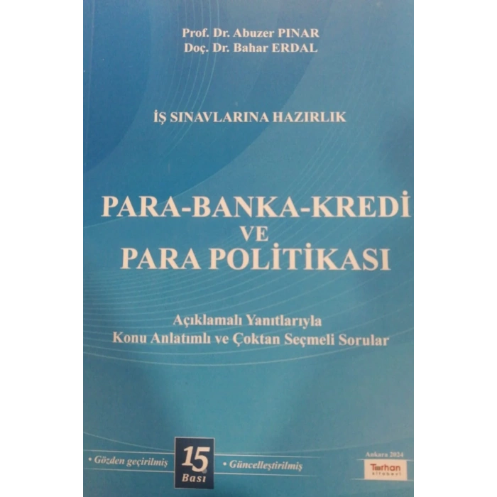 PARA BANKA KREDİ VE PARA POLİTİKASI
